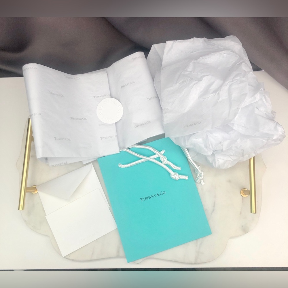 NEW | Tiffany & Co. Small Shopping Bag, Original Ribbon, Gift Note & Tissue Wrap